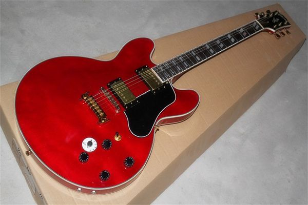 flyoung bbking signature 335 thin jazz electric guitar wine red with five levels of voice color conversion
flyoung bbking signature 335 thin jazz electric guitar wine red with five levels of voice color conversion
