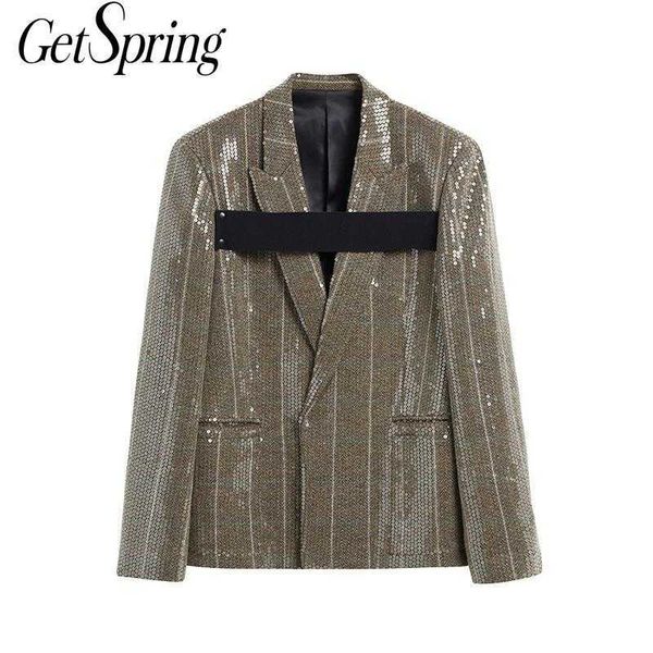 getspring women blazer sequins patchwork long plaid blazers jackets vintage loose casual suit coats 210601, White;black
getspring women blazer sequins patchwork long plaid blazers jackets vintage loose casual suit coats 210601, White;black