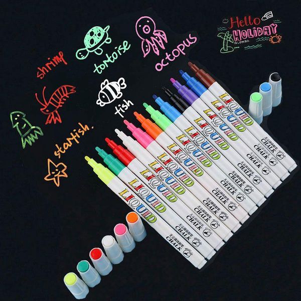 highlighters 12 color/set liquid erasable chalk markers pen bright neon pens for glass windows blackboard teaching tools office, Black;red
highlighters 12 color/set liquid erasable chalk markers pen bright neon pens for glass windows blackboard teaching tools office, Black;red