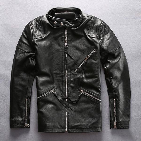 men's leather & faux men genuien motorcycle jacket black fashion korea style biker with pockets 2022 arrival
men's leather & faux men genuien motorcycle jacket black fashion korea style biker with pockets 2022 arrival