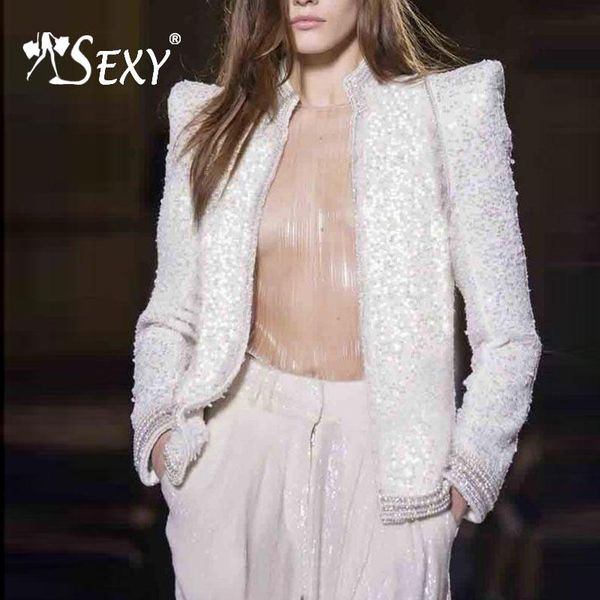women's jackets go2021 women white outerwear open stitch long sleeve casual coat beading fashion with sequins lady, Black;brown
women's jackets go2021 women white outerwear open stitch long sleeve casual coat beading fashion with sequins lady, Black;brown