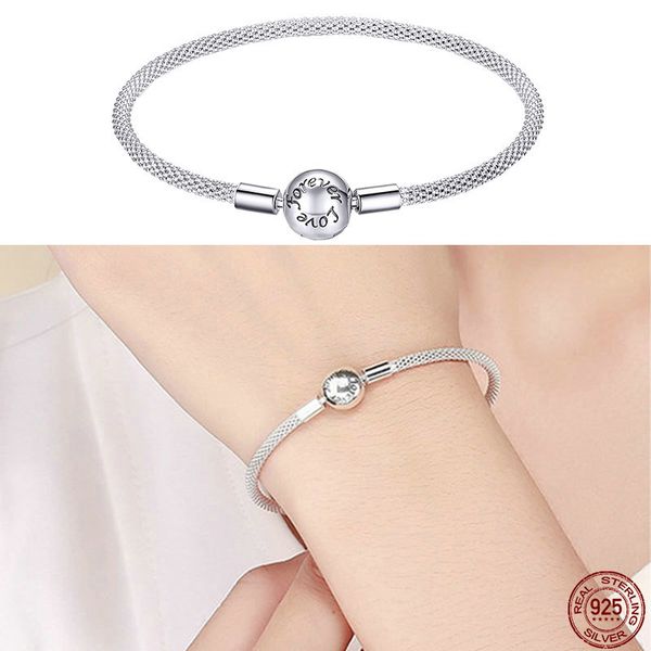 arrival 100% 925 sterling silver pulsera love you forever bracelet for women diy fit original pandora charms fine jewelry, Golden;silver
arrival 100% 925 sterling silver pulsera love you forever bracelet for women diy fit original pandora charms fine jewelry, Golden;silver