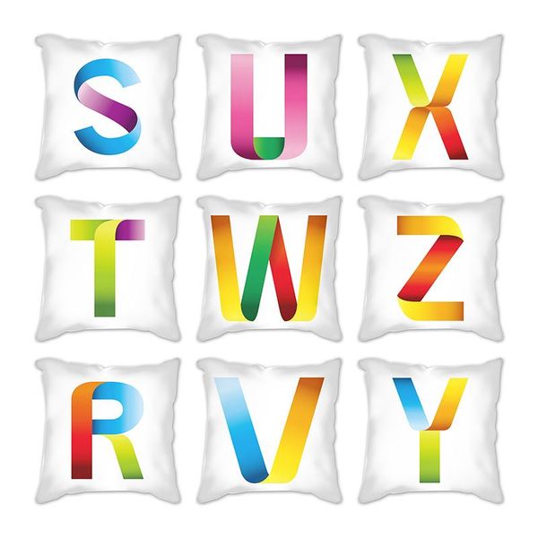 cushion/decorative pillow cushion cover decorative colorful 26 english letter printed throw pillowcase 45x45cm polyester case
cushion/decorative pillow cushion cover decorative colorful 26 english letter printed throw pillowcase 45x45cm polyester case