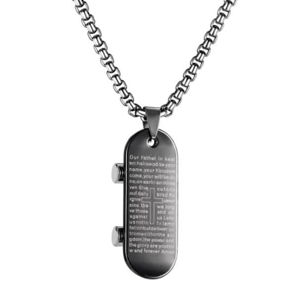pendant necklaces 316l stainless steel retro scripture hip hop titanium scooter trendy necklace no fade, Silver
pendant necklaces 316l stainless steel retro scripture hip hop titanium scooter trendy necklace no fade, Silver