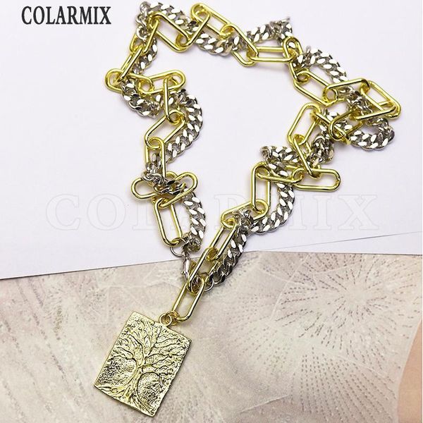 stand punk jewelry necklace exaggerating handmade geometric pendant metal accessories women 7372 necklaces, Silver
stand punk jewelry necklace exaggerating handmade geometric pendant metal accessories women 7372 necklaces, Silver