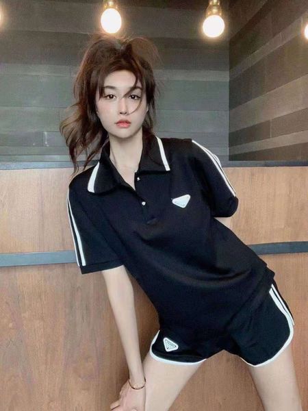 brand two piece pants p home triangle leisure fashion sports suit 21 summer new black white two-color line edge polo col
brand two piece pants p home triangle leisure fashion sports suit 21 summer new black white two-color line edge polo col