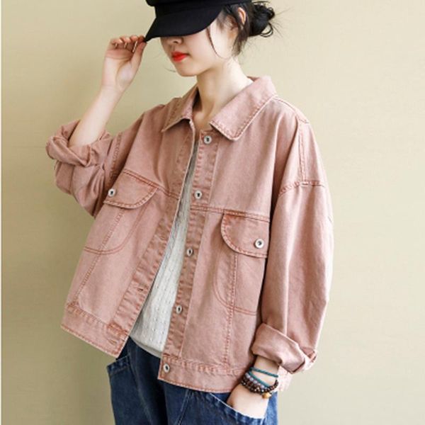 fashion sigle breasted short coat spring autumn 2021 loose large size outwear female solid color retro denim jacket aq158 women's jacke, Black;brown
fashion sigle breasted short coat spring autumn 2021 loose large size outwear female solid color retro denim jacket aq158 women's jacke, Black;brown