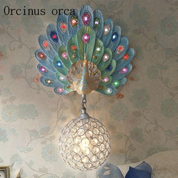 french pastoral blue peacock crystal wall lamp bedroom aisle bedside balcony warm southeast
french pastoral blue peacock crystal wall lamp bedroom aisle bedside balcony warm southeast