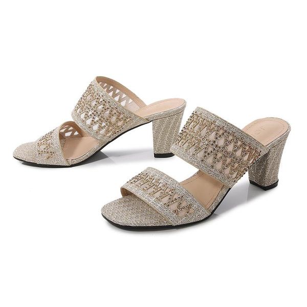 sandals summer fashion with rivet high heels slides outdoor women, Black
sandals summer fashion with rivet high heels slides outdoor women, Black