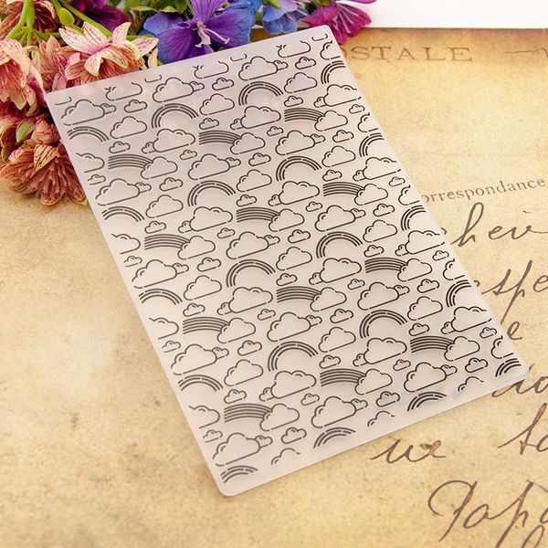 rainbow line pattern plastic bump embossing mold template plate printing clip diy scrapbook clouds craft tools
rainbow line pattern plastic bump embossing mold template plate printing clip diy scrapbook clouds craft tools