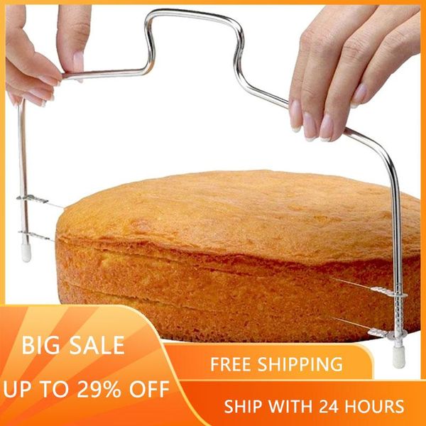 other bakeware 1pc double line cake cut slicer adjustable stainless steel device decorating mold diy kitchen cooking tool
other bakeware 1pc double line cake cut slicer adjustable stainless steel device decorating mold diy kitchen cooking tool