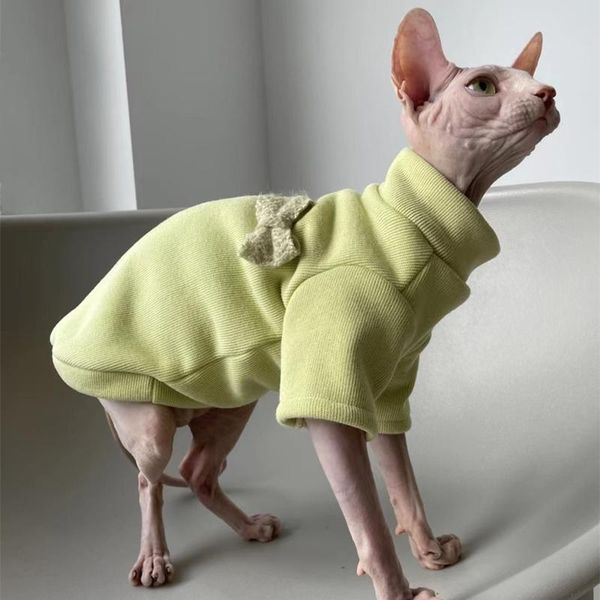 cat costumes warm sphinx winter clothes plus velvet kittens green hoodies jumpsuit for sphynx solid pet costume bowknot autumn spring
cat costumes warm sphinx winter clothes plus velvet kittens green hoodies jumpsuit for sphynx solid pet costume bowknot autumn spring