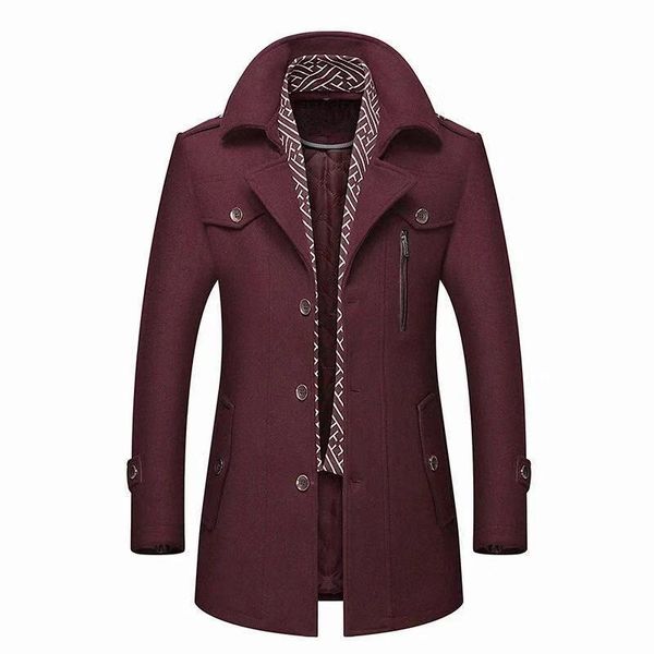 men's wool & blends winter coat 2021 fashion middle long scarf collar cotton-padded thick warm woolen male trench overcoat, Black
men's wool & blends winter coat 2021 fashion middle long scarf collar cotton-padded thick warm woolen male trench overcoat, Black