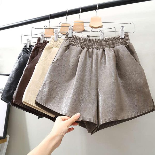 women's shorts streetwear high waist faux pu leather women fashion wide leg short ladies autumn winter c7711, White;black
women's shorts streetwear high waist faux pu leather women fashion wide leg short ladies autumn winter c7711, White;black