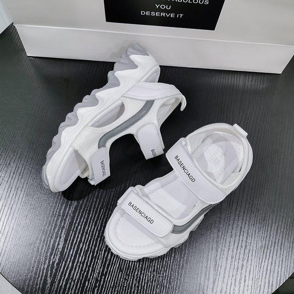 sandals ins summer student female women's casual shoes designer thick flat sports women, Black
sandals ins summer student female women's casual shoes designer thick flat sports women, Black