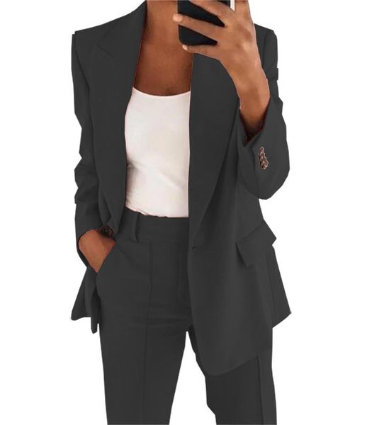 women's two piece pants middle gender suit elegant black 2-piece lapel business meeting office customization (blazer + pants), White
women's two piece pants middle gender suit elegant black 2-piece lapel business meeting office customization (blazer + pants), White