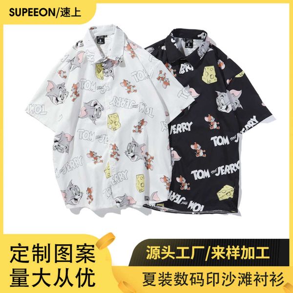 hawaii polos cartoon cat print short sleeve beach men's shirt loose fancy top, White;black
hawaii polos cartoon cat print short sleeve beach men's shirt loose fancy top, White;black