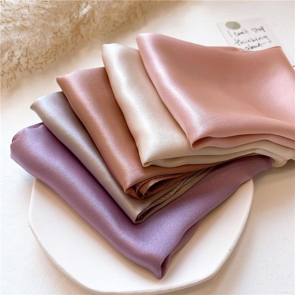 scarves solid natural silk square scarf women small neck hairband foulard bandana female summer neckerchief, Blue;gray
scarves solid natural silk square scarf women small neck hairband foulard bandana female summer neckerchief, Blue;gray