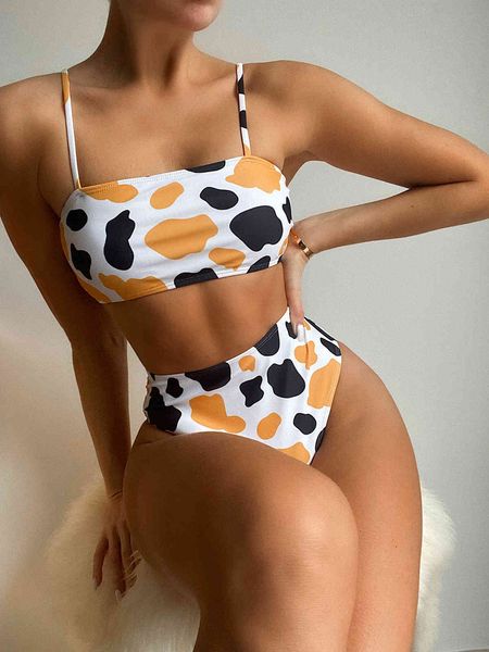 women's bikini swimwear 2021 single split b267w, White;black