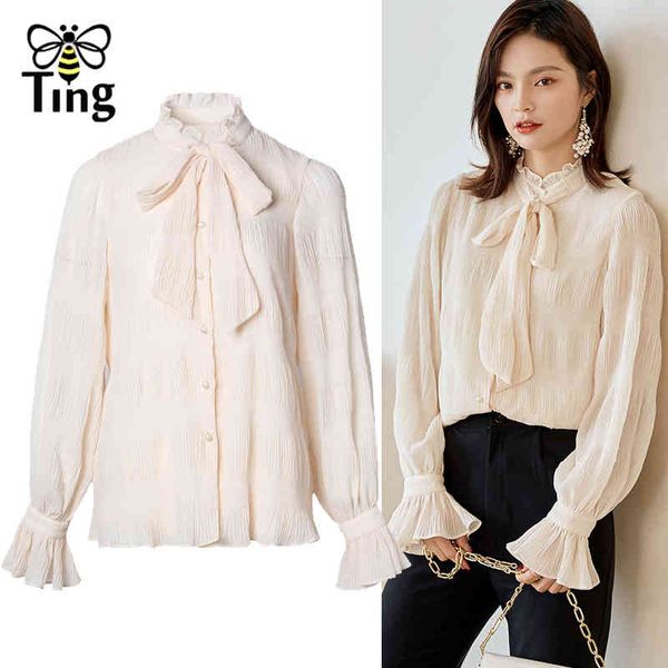 vintage elegant pleated chiffon blouses women office work bow neck blusas shirt casual flare full sleeve za 210513, White
vintage elegant pleated chiffon blouses women office work bow neck blusas shirt casual flare full sleeve za 210513, White