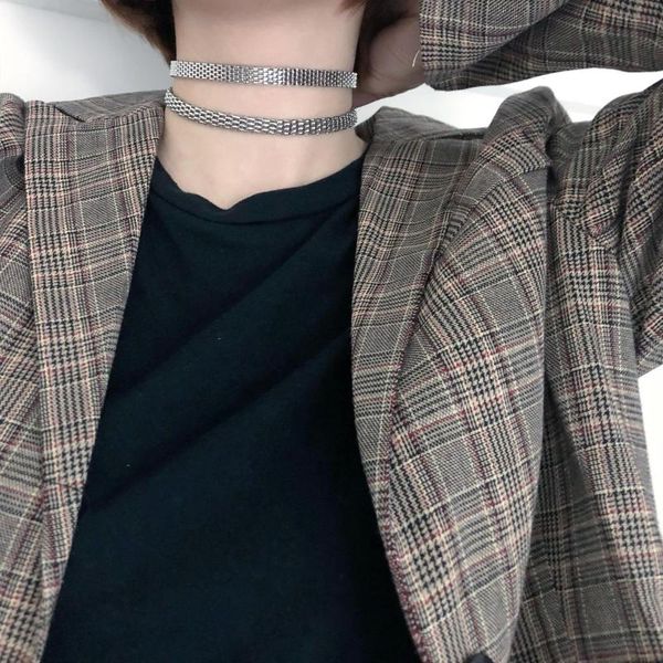 chokers handmade silver chain choker necklace for women men girls punk gothic harajuku grid collar jewelry, Golden;silver
chokers handmade silver chain choker necklace for women men girls punk gothic harajuku grid collar jewelry, Golden;silver