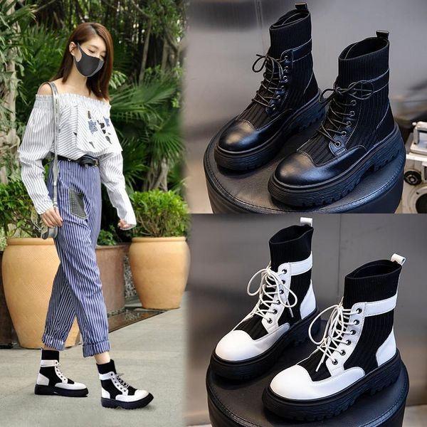 boots autumn winter british wind tube leather shoes fashion elastic socks women, Black
boots autumn winter british wind tube leather shoes fashion elastic socks women, Black