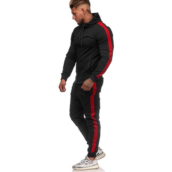 men's tracksuits 2 pieces sets tracksuit men brand autumn winter hooded sweatshirt +drawstring pants male stripe patchwork hoodies bigs, Gray
men's tracksuits 2 pieces sets tracksuit men brand autumn winter hooded sweatshirt +drawstring pants male stripe patchwork hoodies bigs, Gray