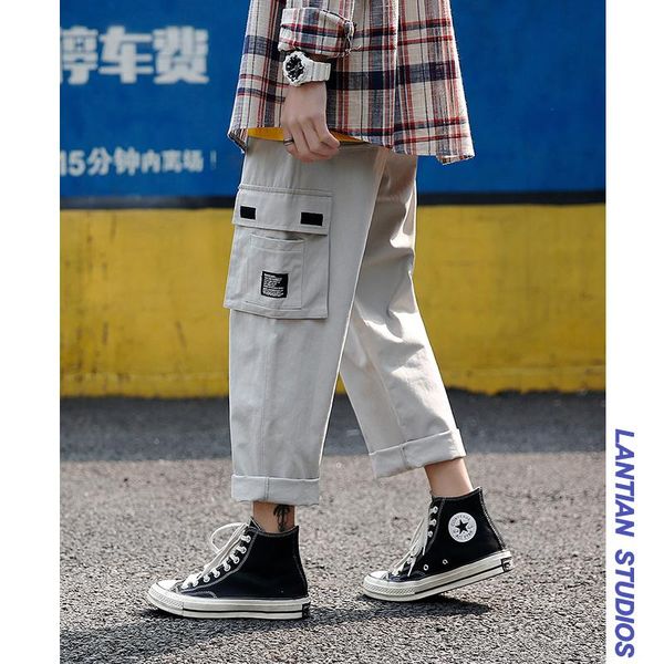 men's pants lantian korean streetwear men cargo fashion side pocket man hip hop trousers 2021 male casual harem 2xl, Black
men's pants lantian korean streetwear men cargo fashion side pocket man hip hop trousers 2021 male casual harem 2xl, Black