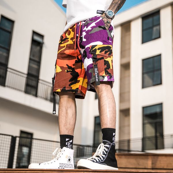 shorts orange & red camouflage cotton men ribbon design short summer elastic waist streetwear hip hop mens shorts, White;black
shorts orange & red camouflage cotton men ribbon design short summer elastic waist streetwear hip hop mens shorts, White;black