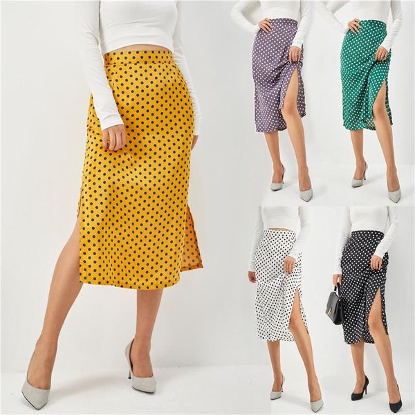 skirts -coming dots print women skirt korean chic high waist split midi a- line summer elegant female bottom, Black
skirts -coming dots print women skirt korean chic high waist split midi a- line summer elegant female bottom, Black