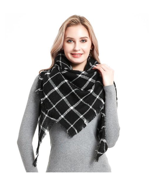 scarves cashmere double-sided seven plaid scarf triangular binder women's head ponchos and capes luxury designer, Blue;gray
scarves cashmere double-sided seven plaid scarf triangular binder women's head ponchos and capes luxury designer, Blue;gray