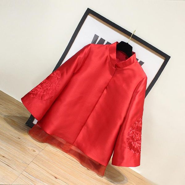 ethnic clothing year women short jackets shirts for, Red 
ethnic clothing year women short jackets shirts for, Red