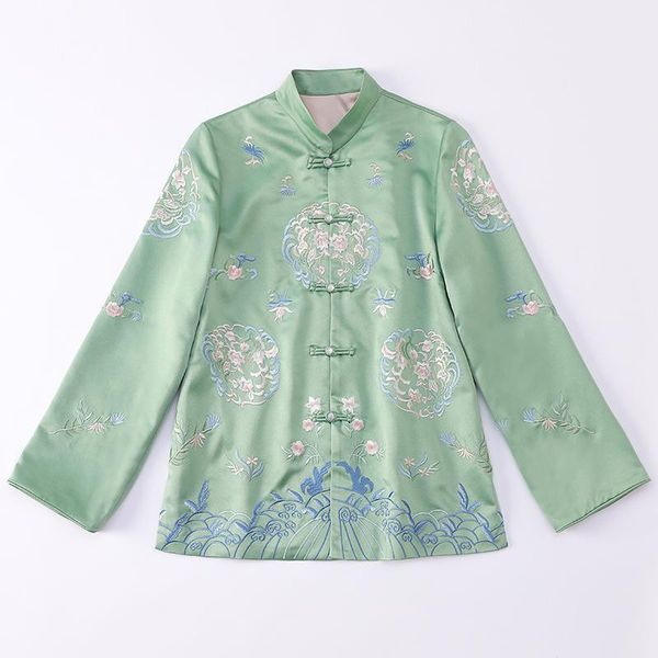 women's jackets casacos feminino 2021 autumn vintage coat women allover exquisite embroidery single breasted long sleeve pink green fem, Black;brown
women's jackets casacos feminino 2021 autumn vintage coat women allover exquisite embroidery single breasted long sleeve pink green fem, Black;brown