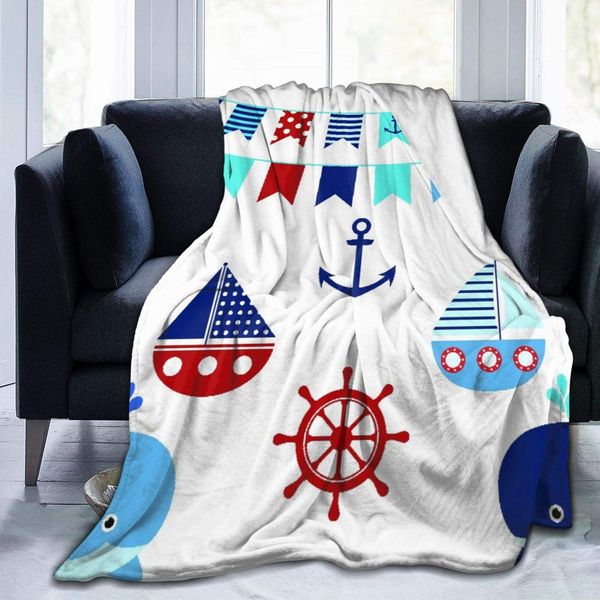 Personalized Custom Throw Blanket,Nautical Navy Blue and Red Collection of Whales Boats Buntings Anchor Wheels,Soft Comfortable
Personalized Custom Throw Blanket,Nautical Navy Blue and Red Collection of Whales Boats Buntings Anchor Wheels,Soft Comfortable