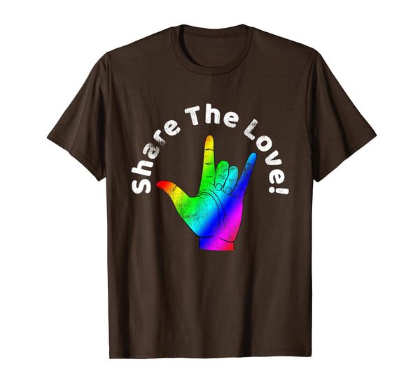 share the love sign language t-shirt rainbow vintage, White;black
share the love sign language t-shirt rainbow vintage, White;black