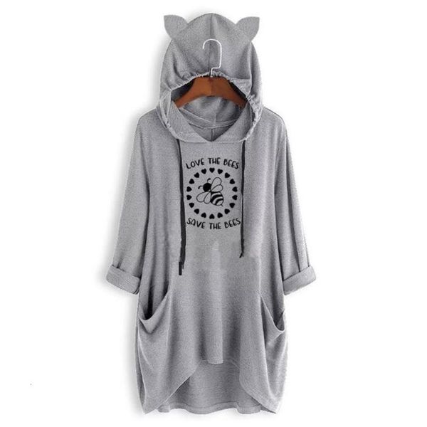 women's hoodies & sweatshirts sleeve hooded love the bees save letters print for women kawaii sweatshirt femmes, Black
women's hoodies & sweatshirts sleeve hooded love the bees save letters print for women kawaii sweatshirt femmes, Black