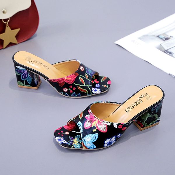 2021 brand elegant print chunky heels summer womens shoes woman sandals leisure slippers comfortable open toe slip-on slides, Black
2021 brand elegant print chunky heels summer womens shoes woman sandals leisure slippers comfortable open toe slip-on slides, Black