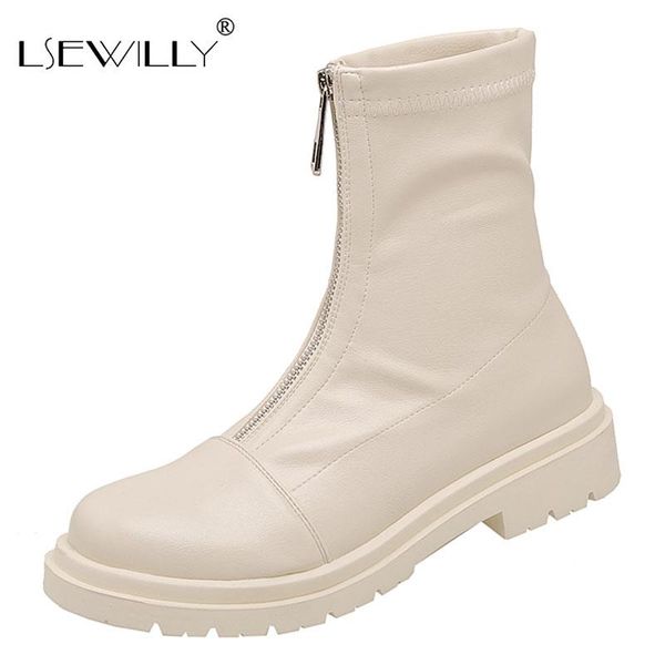 boots lsewilly front zipper ankle women natural pu leather white woman dress chunky heels platform booties shoes, Black
boots lsewilly front zipper ankle women natural pu leather white woman dress chunky heels platform booties shoes, Black