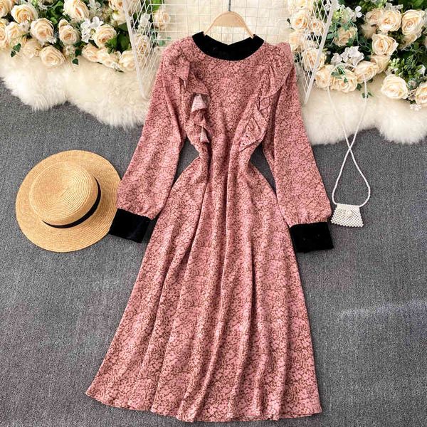 two piece dress foamlina autumn winter long sleeve vintage women floral print party patchwork o-neck ruffles elegant robe 17tt, White
two piece dress foamlina autumn winter long sleeve vintage women floral print party patchwork o-neck ruffles elegant robe 17tt, White