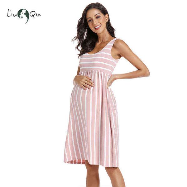women summer sleeveless maternity dress pregancy tank scoop neck striped mama clothes casual knee length for baby shower g220309, White
women summer sleeveless maternity dress pregancy tank scoop neck striped mama clothes casual knee length for baby shower g220309, White