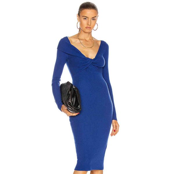 summer women blue long sleeve midi bodycon bandage dress v neck club evening celebrity runway party dresses 210423, Black;gray
summer women blue long sleeve midi bodycon bandage dress v neck club evening celebrity runway party dresses 210423, Black;gray