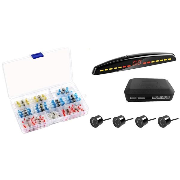 car rear view cameras& parking sensors 150 pcs solder seal wire connectors kit & 1 set led sensor detector with 4 black
car rear view cameras& parking sensors 150 pcs solder seal wire connectors kit & 1 set led sensor detector with 4 black
