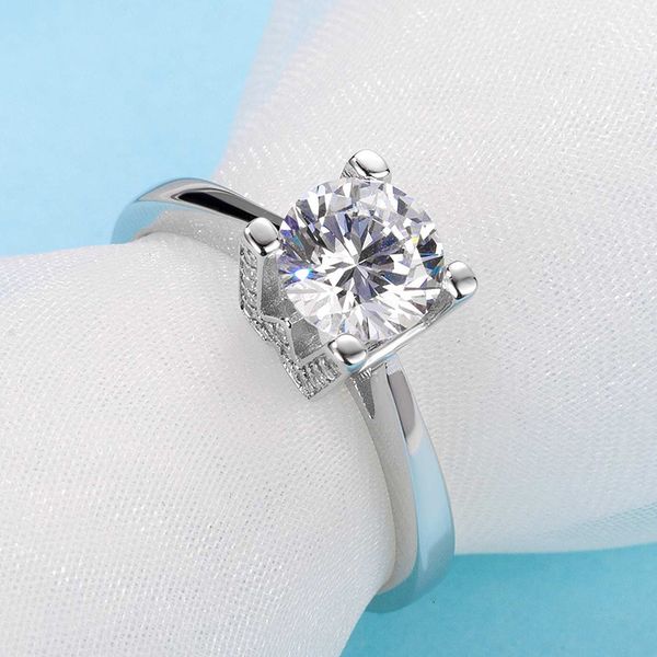 set auger female ring selling women's hw letter 1 carat morsonite 925 silver plated 18k gold, Slivery;golden
set auger female ring selling women's hw letter 1 carat morsonite 925 silver plated 18k gold, Slivery;golden