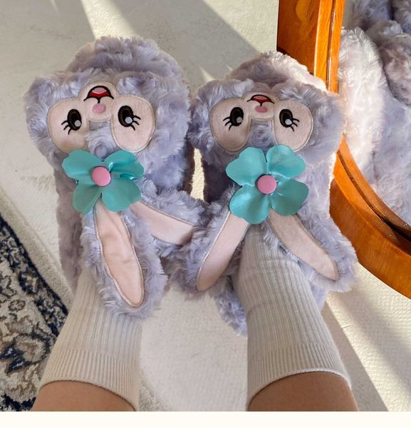 lovely cartoon star deli ballet rabbit winter cotton plush women's home indoor floor slippers, Black
lovely cartoon star deli ballet rabbit winter cotton plush women's home indoor floor slippers, Black