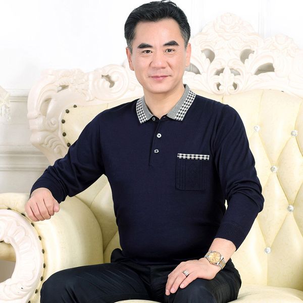 autumn winter dad t-shirt long sleeve real pocket middle-aged and elderly men's bottom shirt 30-50, Black
autumn winter dad t-shirt long sleeve real pocket middle-aged and elderly men's bottom shirt 30-50, Black