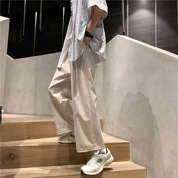 men's pants summer thin casual fashion solid color wide-leg men korean loose breathable ice silk mens suit p9to, Black
men's pants summer thin casual fashion solid color wide-leg men korean loose breathable ice silk mens suit p9to, Black