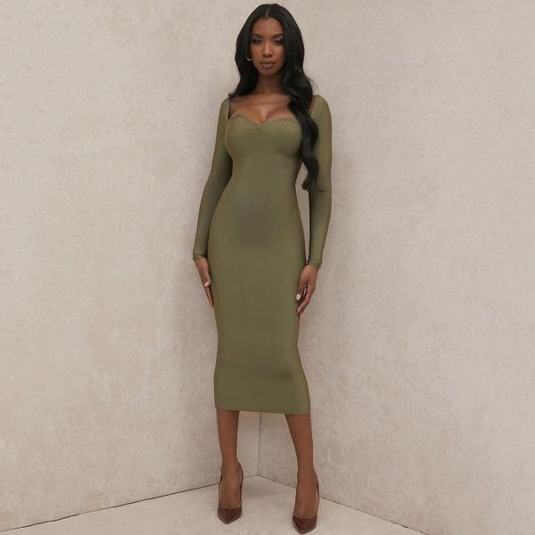 casual dresses spring ladies green mid length dress full sleeve v-neck women bodycon slim fit backless for party wedding, Black;gray
casual dresses spring ladies green mid length dress full sleeve v-neck women bodycon slim fit backless for party wedding, Black;gray