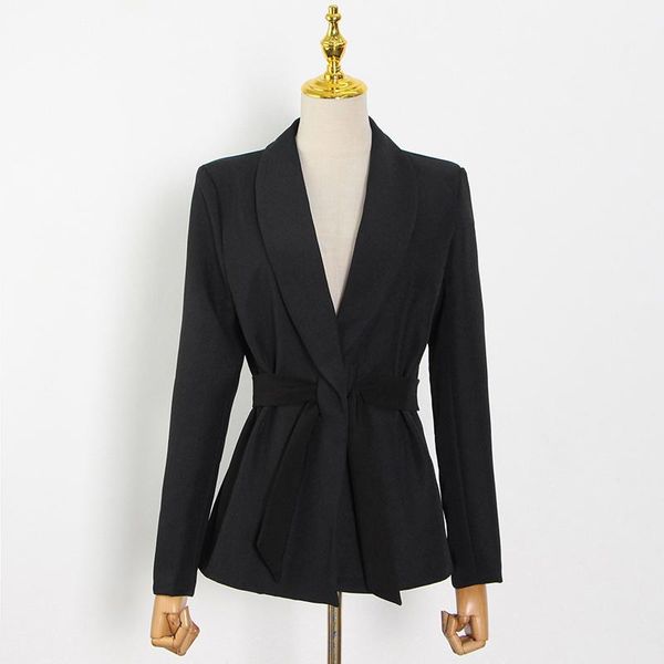 women's suits & blazers tunic sashes blazer for women notched long sleeve korean white casual jacket female autumn fashion, White;black
women's suits & blazers tunic sashes blazer for women notched long sleeve korean white casual jacket female autumn fashion, White;black