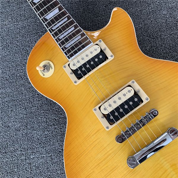 lp standard electric guitar tiger striped maple mahogany material chrome hardware
lp standard electric guitar tiger striped maple mahogany material chrome hardware