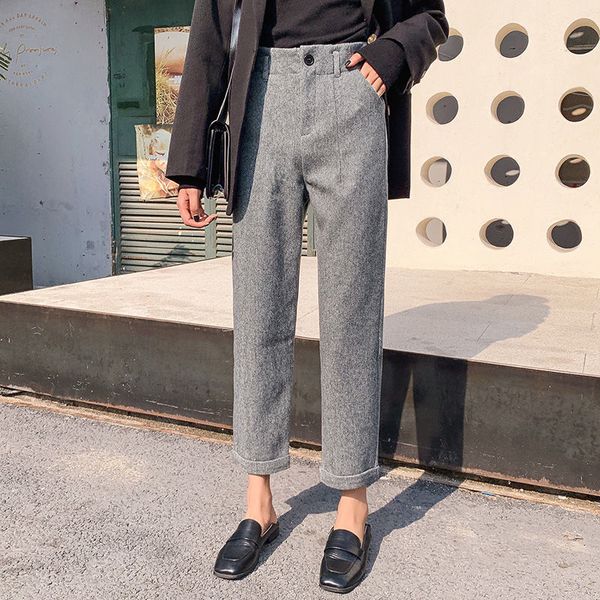 capris straight-line 2021 harem pant plus size wide winter leg high waist female pants autumn, Black;white
capris straight-line 2021 harem pant plus size wide winter leg high waist female pants autumn, Black;white